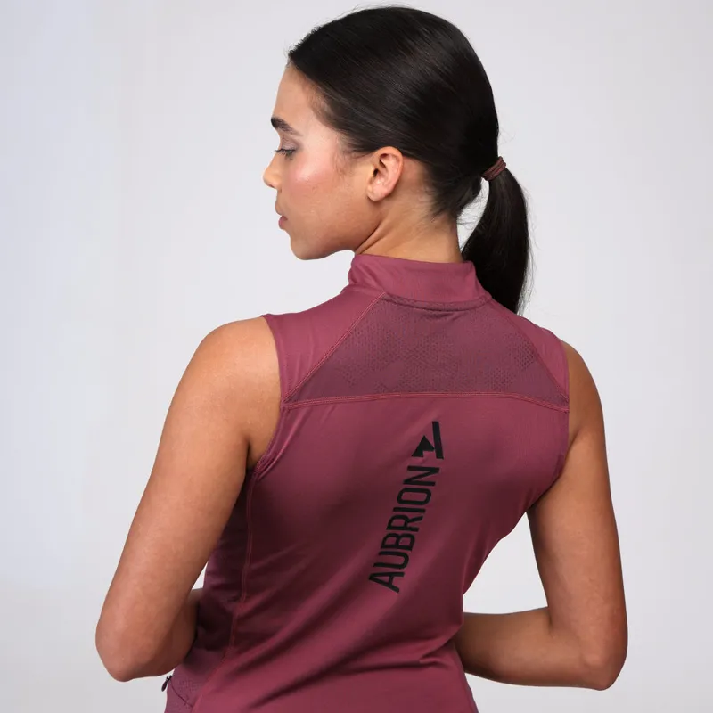 Aubrion React Sleeveless Base Layer in Mauve-1